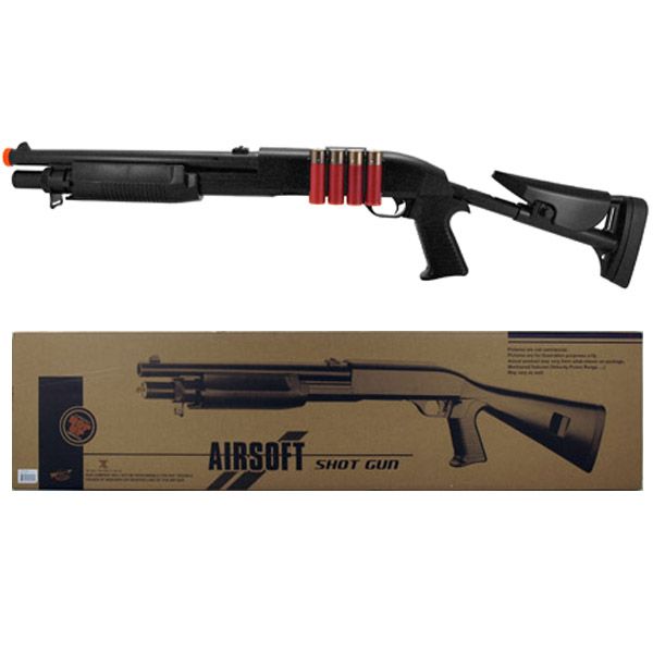 M4 AEG Airsoft Gun with Riot Shotgun 450 FPS  