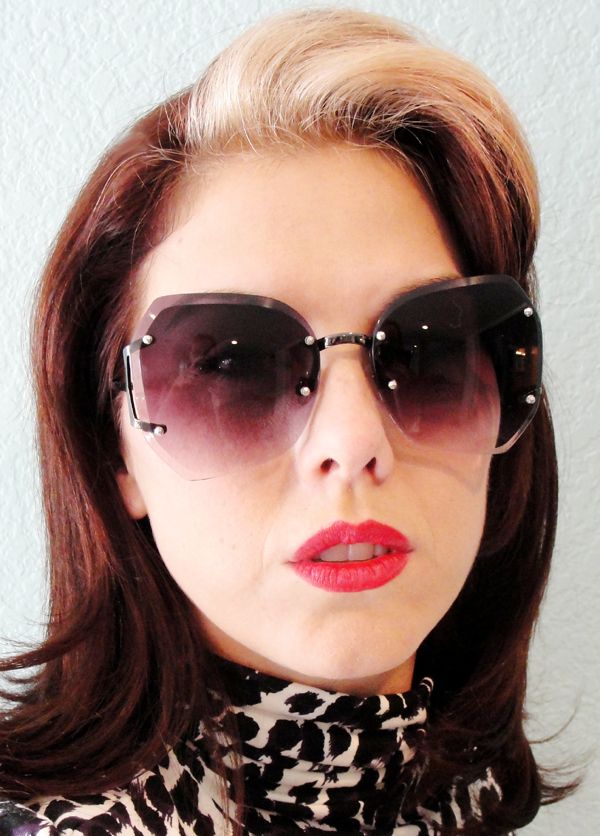 JEM Frameless Smoke Vintage 70s Sunglasses GunMetal  