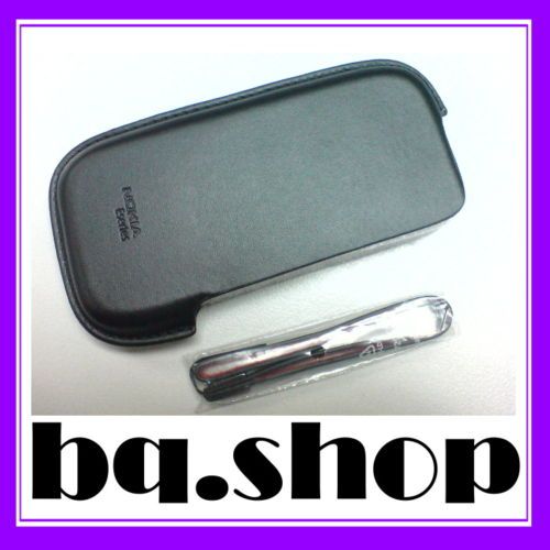 Original Genuin New Nokia E66 Leather Case Pouch Black  