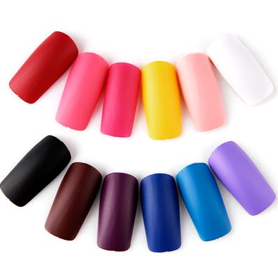   12 Colors Nail Art Matt Frosted Polish Vanish brush/ pen #04  