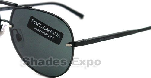 NEW DOLCE&GABBANA SUNGLASSES DG 2083 BLACK DG2083 01/87  