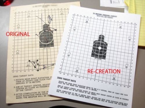 Lot 15 Zero Rifle Zeroing targets US AR RE CREATIONS   