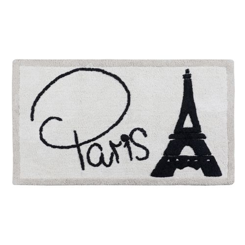 Love Paris Eiffel Towel Chic Bathroom Area Rug Mat  