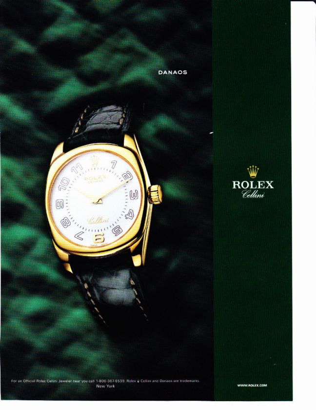 2005 ROLEX CELLINI DANAOS WATCH Magazine Print Ad  