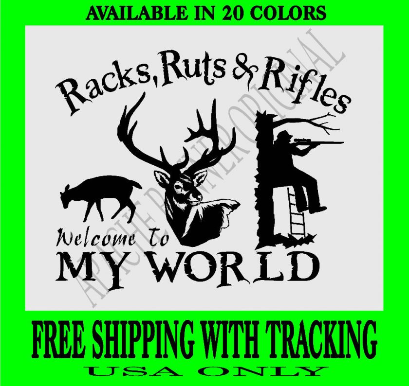 DEER HUNTING DECAL Rifle Gun DEER Bow Hunter Buck 1244  