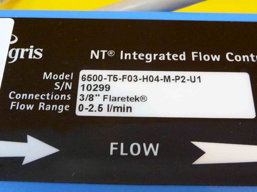 Entegris 6500 T5 F03 H04 M P2 U1 Flow Controller Lot of used AS IS 