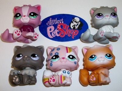 LPS PERSIAN KITTY CAT LOT~#153 1436 251 973 2138 PINK~Littlest Pet 