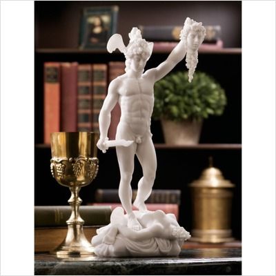 Design Toscano Bonded Marble (1554) Perseus Beheading Medusa Statue 