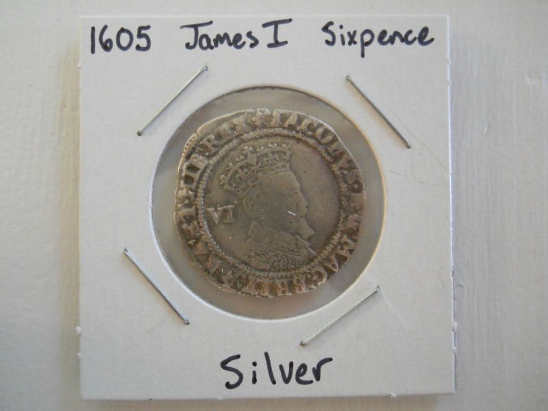 1605 James I Sixpence, SILVER, RARE  