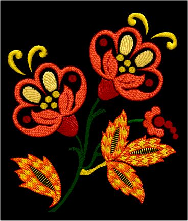 Fantasy Flowers machine embroidery designs 5x7 hoop  