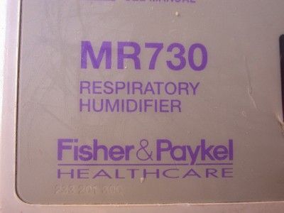 FISHER Y HUMECTADOR RESPIRATORIO DE PAYKEL MR730