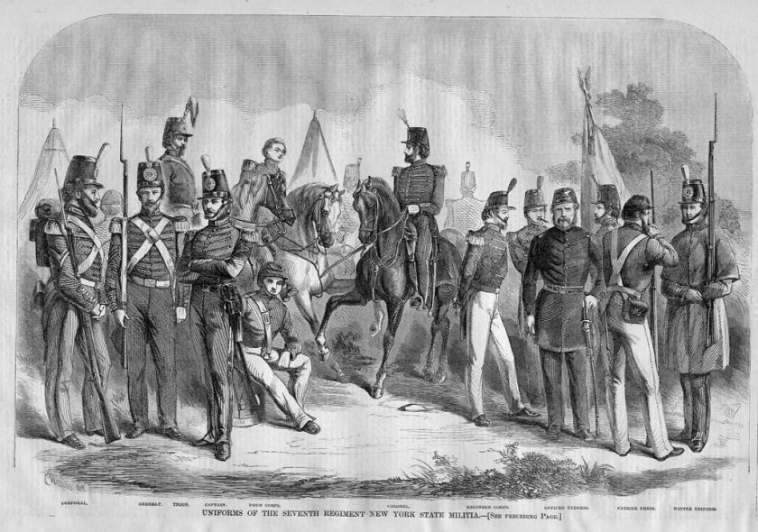 UNIFORMS OF THE SEVENTH REGIMENT NEW YORK STATE MILITIA  