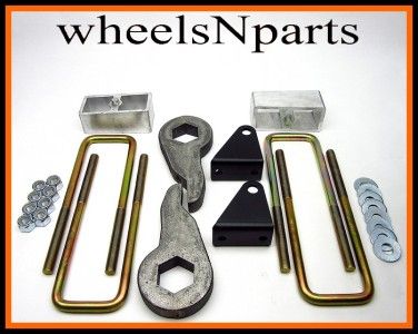 2000   2002 Chevy 2500HD 4x4 Truck LIFTKIT Front Keys Rear Block 