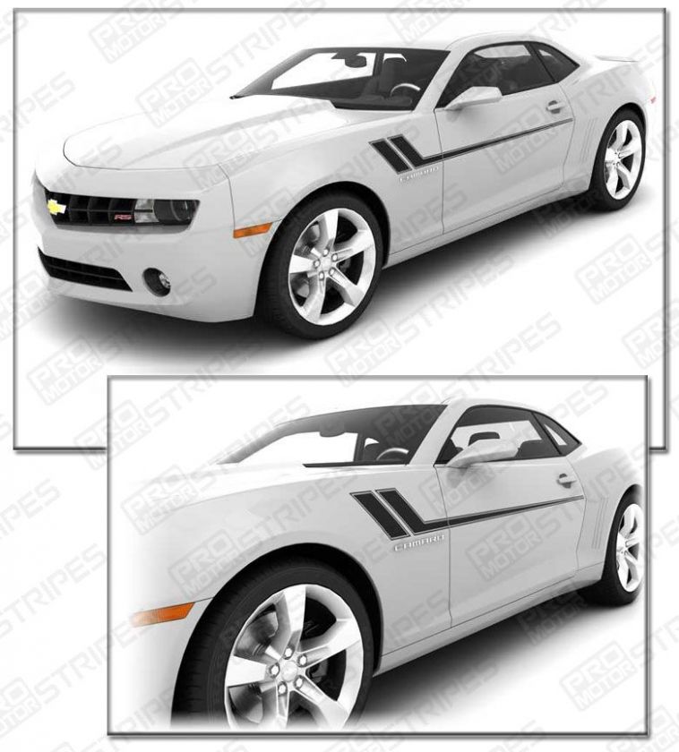 Chevy Camaro 2010 2011 Hash Track Side Stripes Decals  