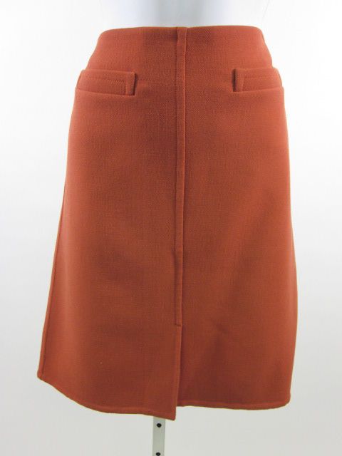 DEREK LAM Burnt Orange Wool Blazer Skirt Suit Sz 6  