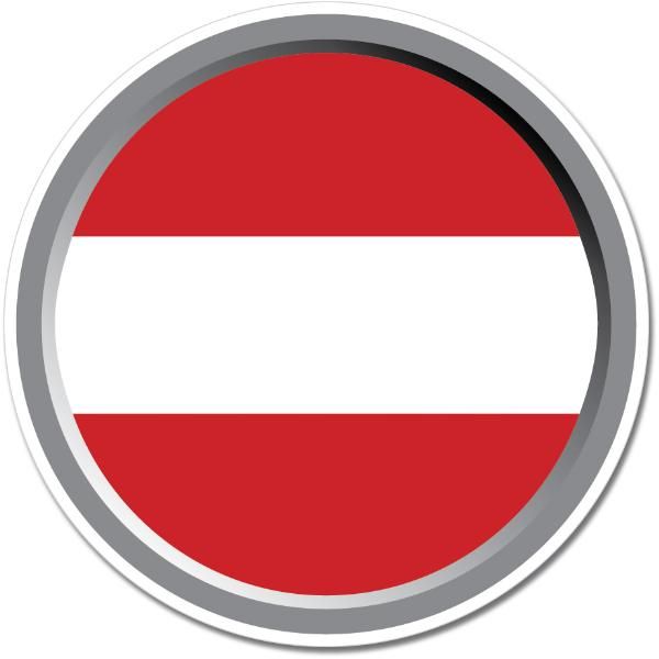 Austria Round Flag Wall Window Car Vinyl Sticker Decal Mural   Pick 