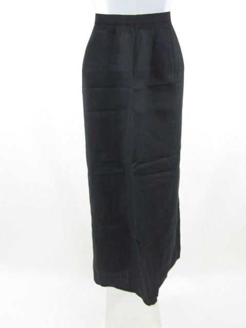 MAX MARA Black Below Knee Slit Skirt Sz 8  