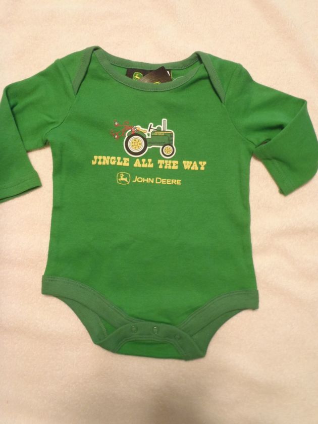 JOHN DEERE BABY BOYS ONESIE BODYSUIT 0 3 OR 3 6 MONTHS  