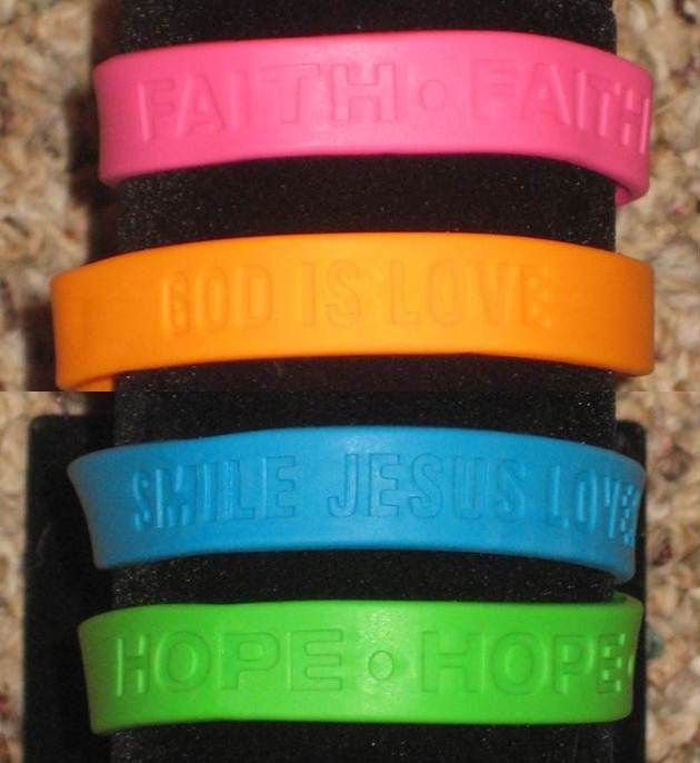 SET/8 Christian Sayings Bracelets   WWJD Series *NEW*  