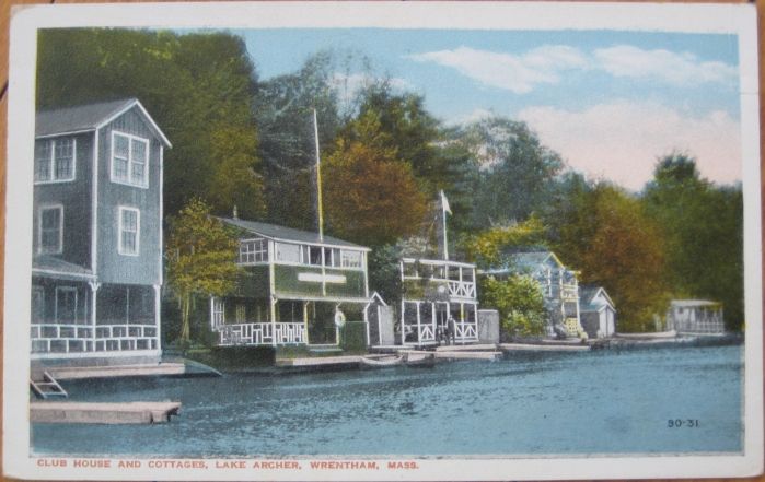 1920 Postcard Lake Archer   Wrentham, Massachusetts MA  