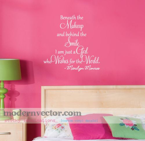 Marilyn Monroe Quote Livingroom Vinyl Wall Quote Decal  