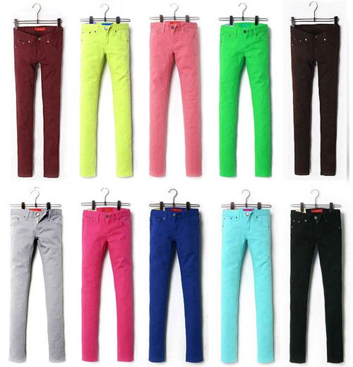 Women Candy stretch pencil pants skinny jeans trousers no fade 12 