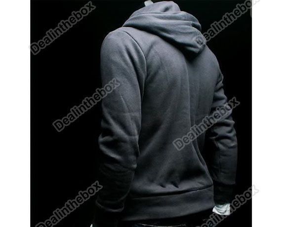 Mens Stylish Slim Top Designed zip Hoodies Coats Jacket 3 Color 4 Size 