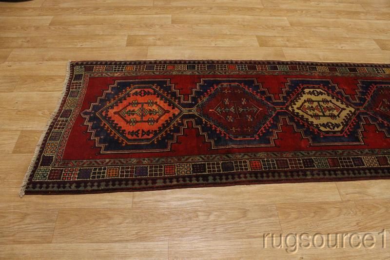 ANTIQUE TRIBAL RUNNER 3X10 ARDEBIL PERSIAN ORIENTAL AREA RUG WOOL 