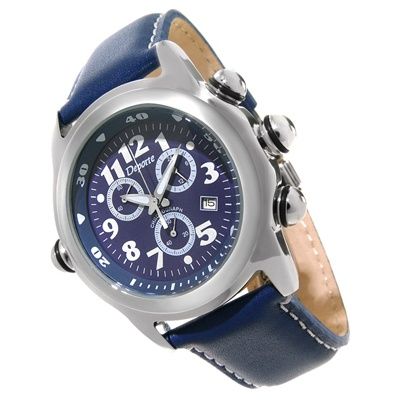 DEPORTE FACE OFF MENS QUARTZ CHRONOGRAPH WATCH NEW BLU  