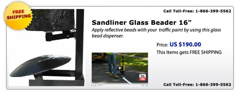 SandLiner Glass Bead Applicator striping sealcoat  