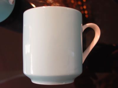 Mikasa Focus Blue Coffee Pot 3 Mugs Vintage 50s Japan  