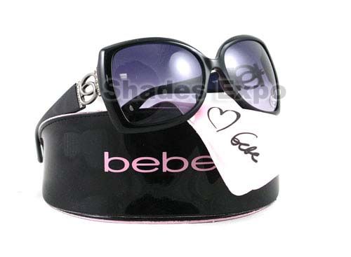 NEW BEBE SUNGLASSES BB 7001 BLACK JET ANGELIC AUTH  