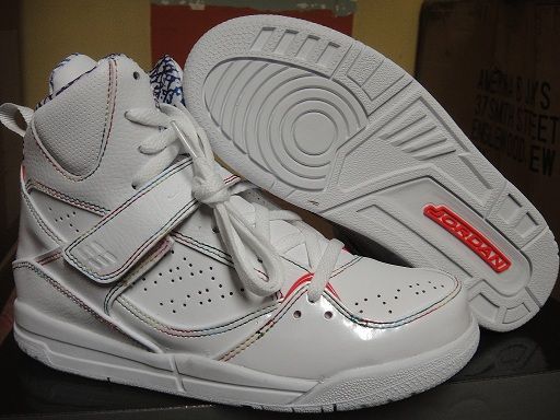 Nike Jordan Flight 45 White Crimson Shoes Kids PS 11  