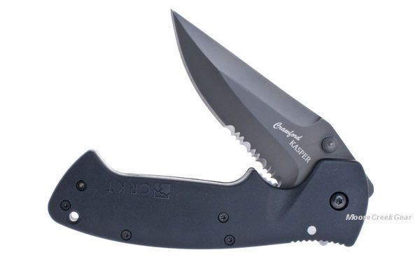 CRKT Crawford Kasper Black Teflon Tactical/Utility Knife Linerlock 