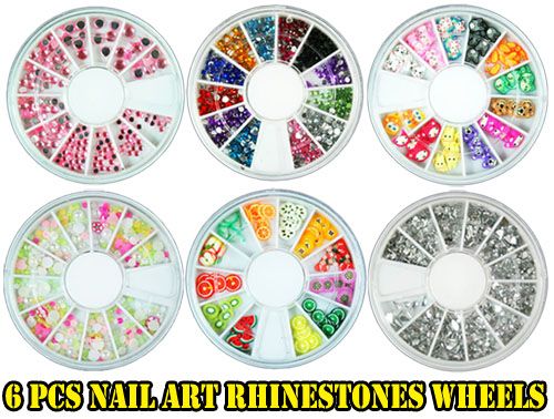 PCS Mixed Styles Nail Art Rhinestones Acrylic GEL  