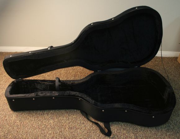 This is a Black Light FOAMCASE for AcousticGUITAR Full size/ Western 