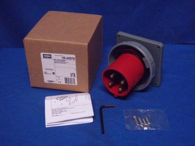 HUBBELL HBL460B7W PIN & SLEEVE INLET WATERTIGHT NIB  