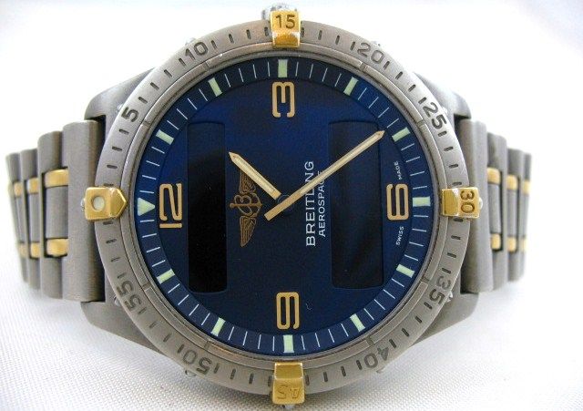 BREITLING AEROSPACE TITANIUM FLIGHT WATCH #13979 NR  