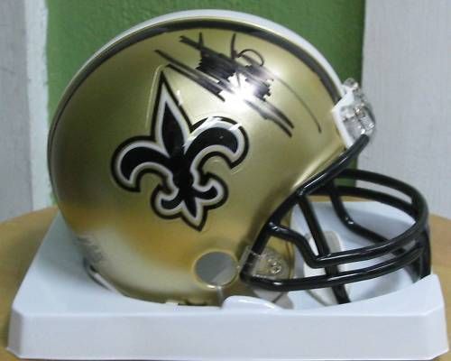 SAINTS GARRETT HARTLEY SUPER BOWL SIGNED MINI HELMET  