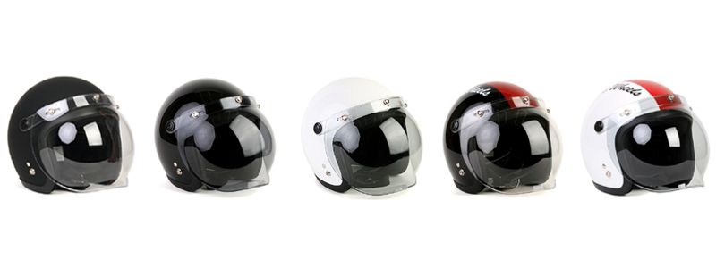   Motorcycle Scooter Bubble Jet Helmet With Shield Matt Black  