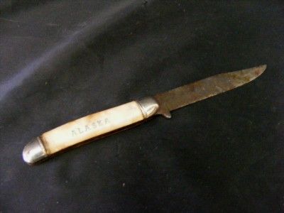 Nonfolding KNIFE By Alaskan Alaska Artist George Ahgupuk 3 7/8 Long 