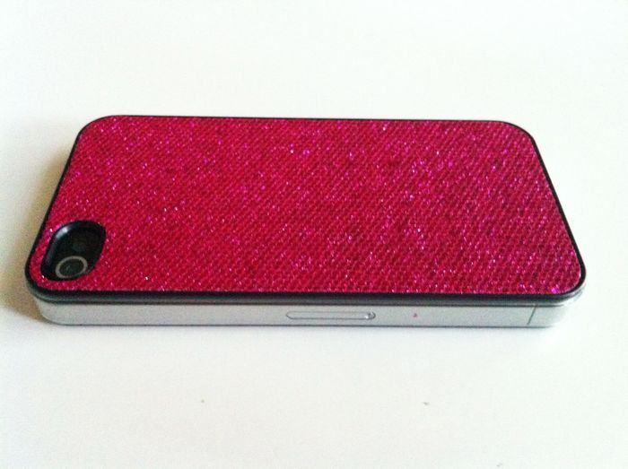 HOT PINK BLING GLITTER HARD CASE FOR APPLE IPHONE 4G 4S + SCREEN 