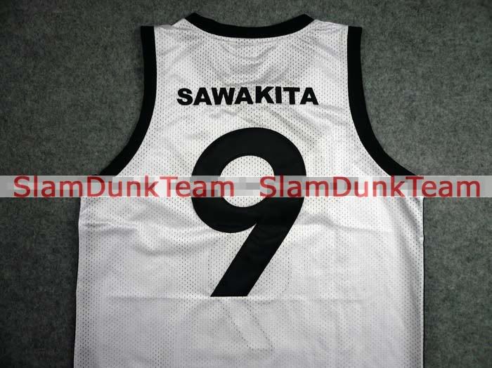 SLAM DUNK Anime Sannoh #9 Sawakita Swingman Home Jersey  