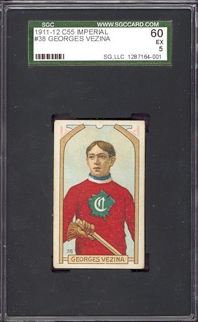 1911 C55 #38 Georges Vezina Rookie HOF SGC 60 Well Centered  