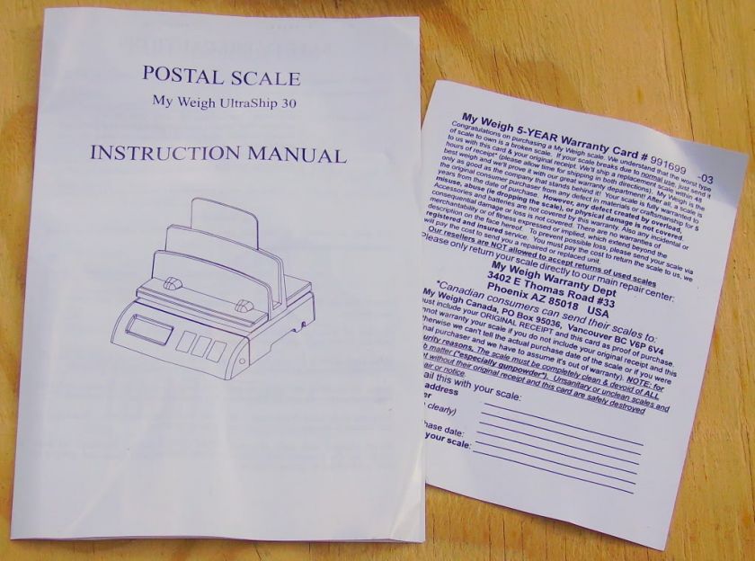   Postal Shipping Scale For Parts or Repair Model UL30 Good Parts  