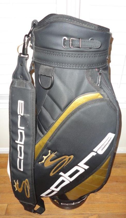   Staff Golf Bag Gold Black + Valuable bag & Cover Socks & Towel  