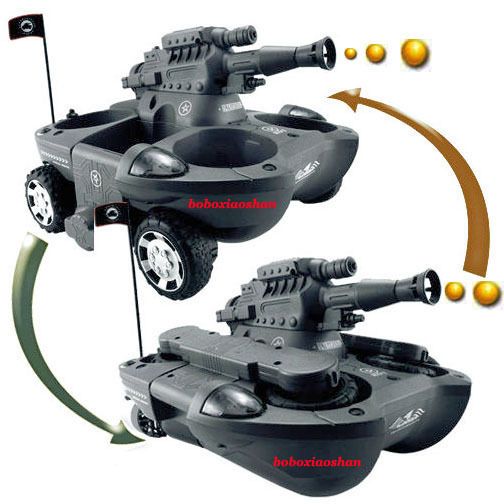 radio remote control amphibious tank BB Shooting  