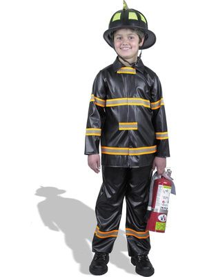 FIREMAN FIREFIGHTER Coat Pants XL Child Costume V29  