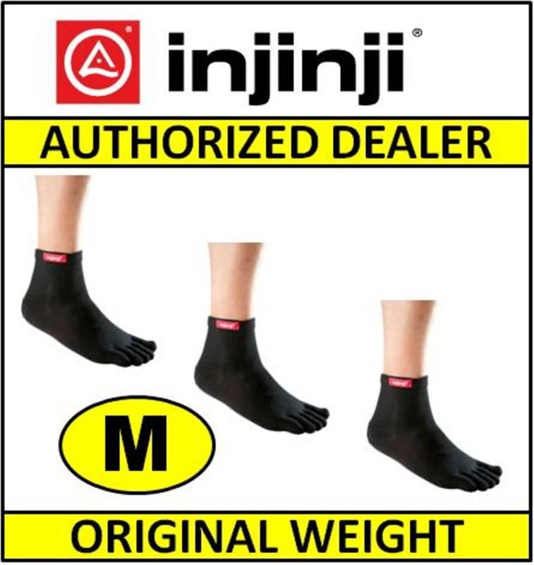 Pair Injinji Performance Mini Crew Toe Sock   Black M  