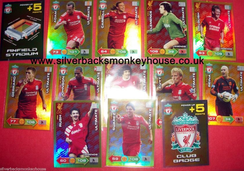 Adrenalyn XL Liverpool FC 2011 2012 Ultimate Card. FREE P&P  